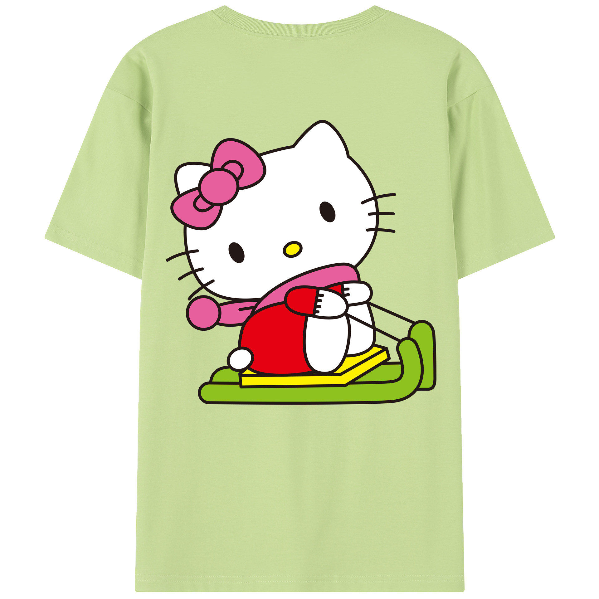 （画像用） Hello Kitty ハローキティ 綿100％半袖Tシャツ（背面プリント）